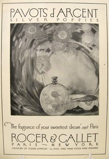 1927 Roger & Gallet Ad ~ Pavots d'Argent