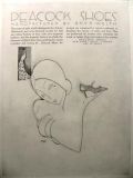 1926 Peacock Shoes Ad ~ Hans Flato Art