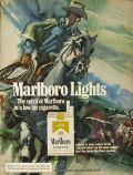 1976 Vintage Marlboro Cigarettes Illustrated Ad ~ Roping Cattle