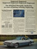 1976 Vintage Ford Maverick Ad ~ Improved. Improved. Improved.