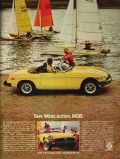 1978 MGB Convertible Car Ad ~ Sun, Wind, Action