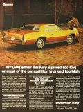 1976 Vintage Plymouth Fury Ad ~ Priced Too Low