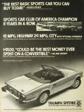 1977 Vintage Triumph Spitfire Car Ad