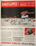 1934 Perfect Circle Piston Rings Ad ~ Tony Sarg Art
