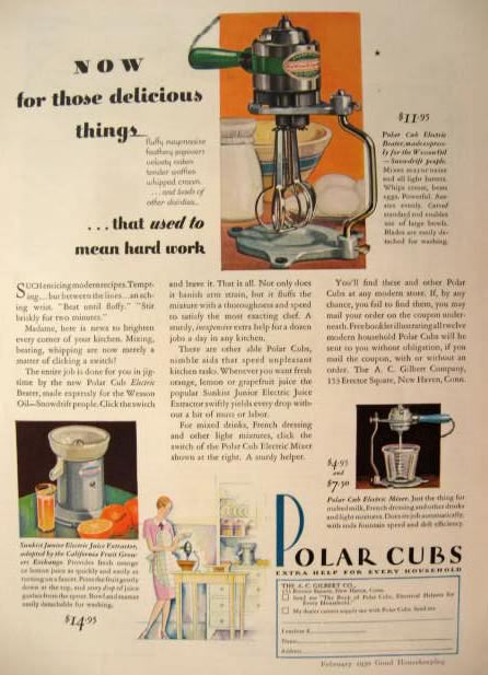 1930 Polar Cub Vintage Egg Beater Ad