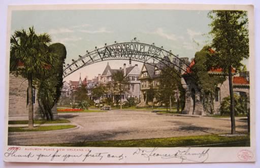 New Orleans, LA Vintage Postcard ~ Audubon Place Entrance