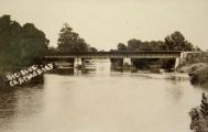 Carthage, IN Postcard ~ Big Blue River & Bridge RPPC