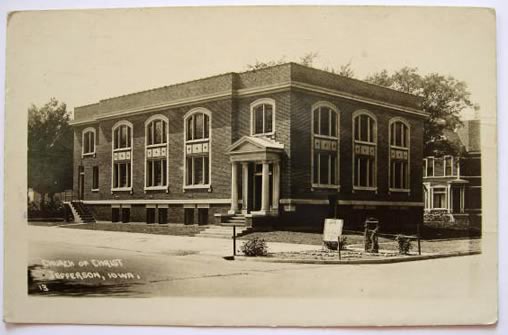 Jefferson, IA Postcard ~ Church of Christ RPPC