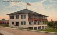 Clinton IA Postcard ~ Clinton Boat Club