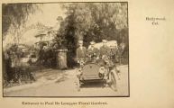 Paul De Longpre Floral Gardens Postcard ~ Entrance
