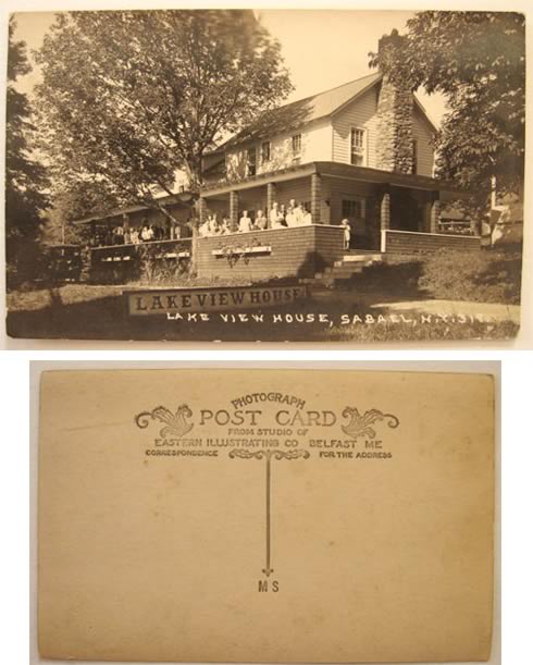 Sabael, NY ~ Lake View House RPPC Postcard