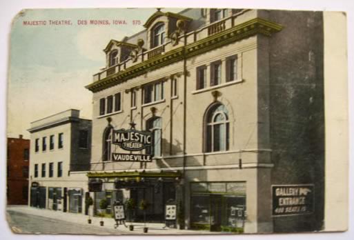 Des Moines IA Postcard ~ Majestic Theatre