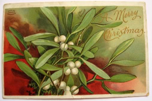 Ellen Clapsaddle Christmas Postcard ~ Mistletoe
