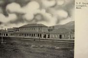 Livingston, MT ~ N.P. Railroad Depot Postcard