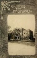 Ottumwa IA Hospital Greetings Postcard