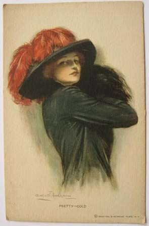 Clarence Underwood Postcard ~ Beautiful Woman with Hat