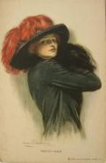 Clarence Underwood Postcard ~ Beautiful Woman with Hat