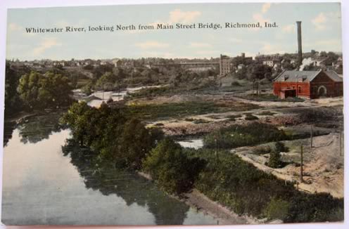 Richmond, IN Vintage Postcard ~ Whitewater River