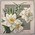 Vintage Easter Greeting Card ~ White Flowers