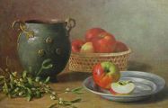 M. Billing Signed Still Life Postcard