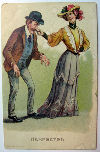 Henpected Postcard