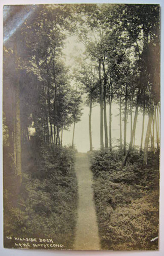 Lake Hopatcong, NJ RPPC Postcard ~ Hillside Dock