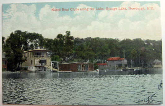 Orange Lake Boat Clubs, Newburgh, NY Postcard
