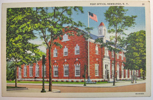 Newburgh NY Post Office Postcard