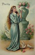 Purity ~ Woman with Doves Postcard