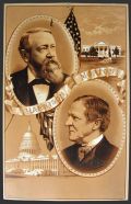 1888 Benjamin Harrison & Levi Morton Large Campaign Advertising Card