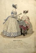 Modes de Paris Antique Hand Colored French Fashion Plate