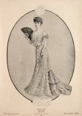 1902 Women's Fashion Print ~ Woman with Fan