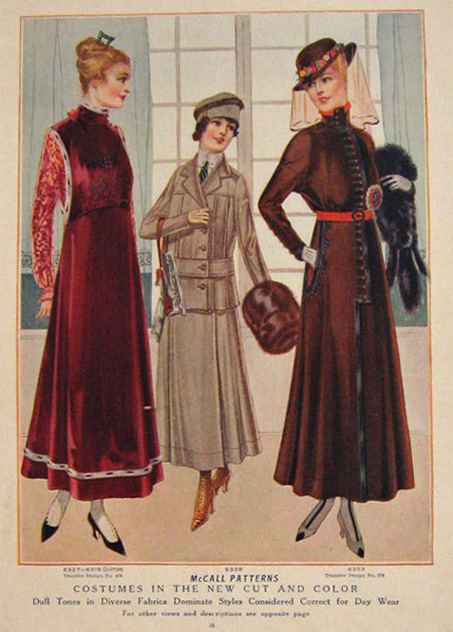 1915 Women's Fashion Print ~ Costumes in New Cut & Color