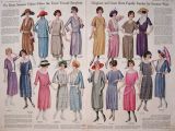 1921 Women's Fashion Print Spread ~ Gingham & Linen
