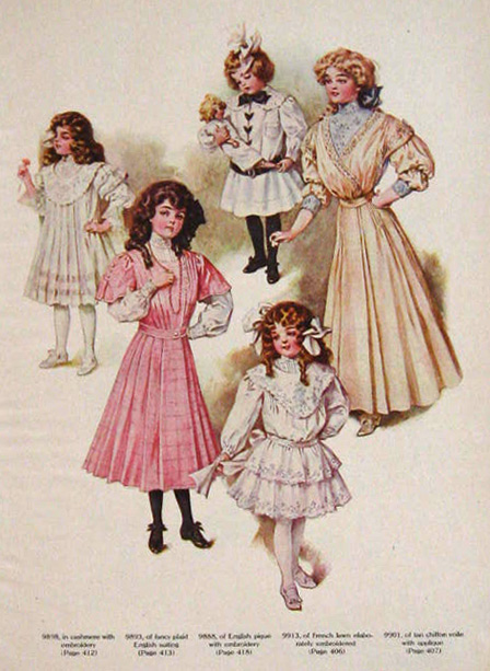 1907 Children's Fashion Color Print