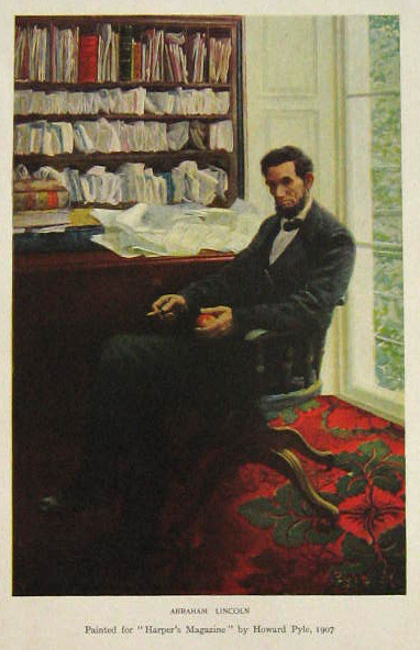 1915 Howard Pyle Print ~ Abe Lincoln