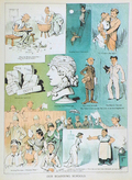 1880 Puck Magazine Color Print ~ Our Boarding Schools ~ Fred Opper