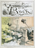 1880 Puck Magazine Color Cover Print ~ Dishonest Politicians ~ Keppler