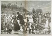 1880 Skating on the Schuykill Antique Print ~ Harper's Weekly