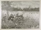 1885 Duck Hunting Antique Print ~ A.B. Frost ~ Harper's Weekly