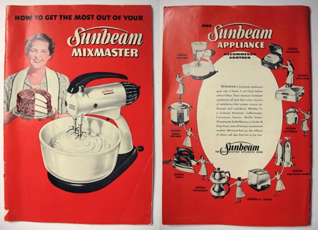 Vintage Sunbeam Mixmaster Recipe Booklet