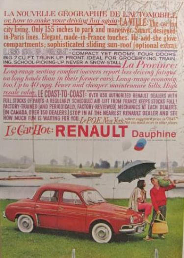 1959 Renault Dauphine Ad