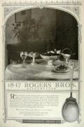 1921 Silverplate Ad ~ 1847 Rogers Bros. Heraldic Pattern