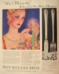1931 Silverware Ad ~ 1847 Rogers Bros. ~ Her Majesty Viande