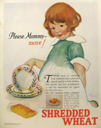 1927 Shredded Wheat Ad ~ Anne Ganes