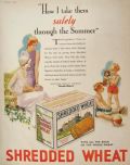 1931 Shredded Wheat Ad ~ Kids on Beach