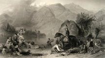 Scottish Highlands, Waiting for the Boat ~ Antique Print
