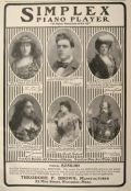 1904 Simplex Piano Player Ad ~ Photos of Opera Stars