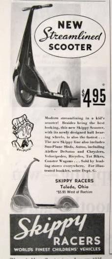 1935 Skippy Racer Scooter Ad