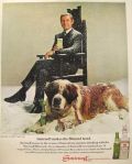 1969 Smirnoff Vodka Ad ~ Johnny Carson, St. Bernard Dog